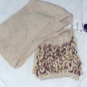 LULU gold/oatmeal scarf